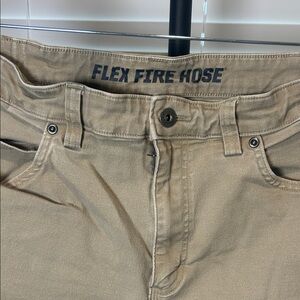 Duluth Trading FLEX FIRE HOSE Khaki Work Pants